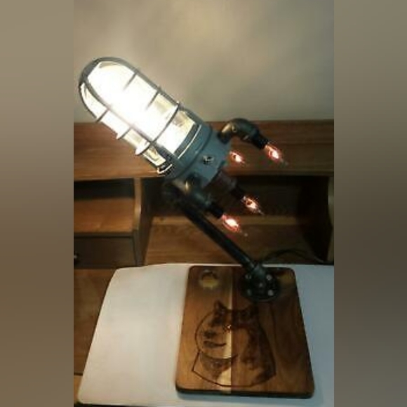 New Dogecoin Rocket Lamp Commemorative Coin & Doge Wood Burning Art To The Moon - Picture 6 of 10